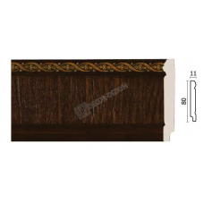 Плинтус малый с каб. каналом Decor Dizayn 144-1 Полистирол 2400*80*11 мм