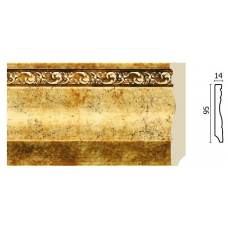 Плинтус с пров.каб Decor Dizayn 153-552 Полистирол 2400*95*14 мм