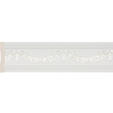 Бордюр Cosca W80(2)G-W25 Полистирол Слоновая кость 2400*80*9 мм